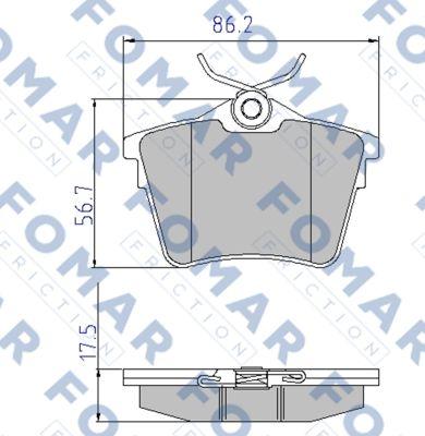 FOMAR Friction FO 919581 - Brake Pad Set, disc brake autospares.lv