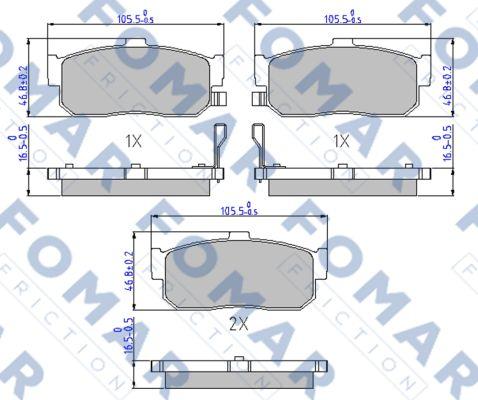 FOMAR Friction FO 916981 - Brake Pad Set, disc brake autospares.lv