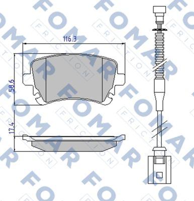 FOMAR Friction FO 913981 - Brake Pad Set, disc brake autospares.lv