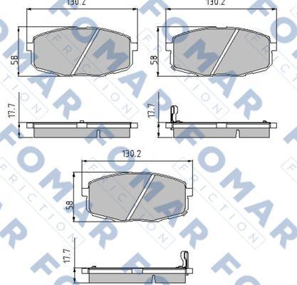 FOMAR Friction FO 912181 - Brake Pad Set, disc brake autospares.lv