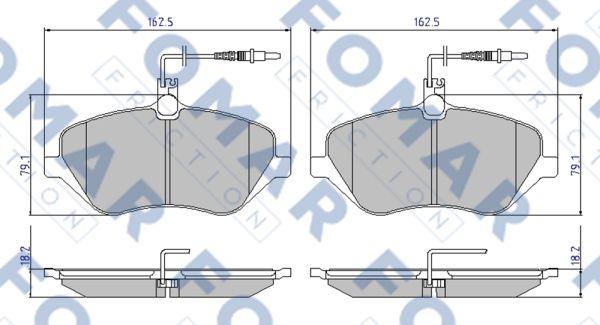 FOMAR Friction FO 934981 - Brake Pad Set, disc brake autospares.lv