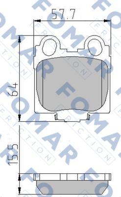 FOMAR Friction FO 934481 - Brake Pad Set, disc brake autospares.lv