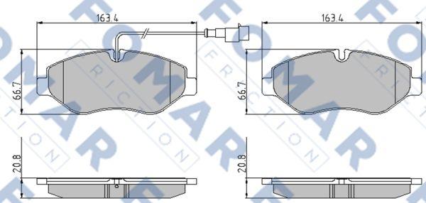 FOMAR Friction FO 934281 - Brake Pad Set, disc brake autospares.lv