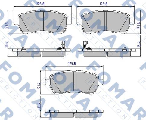 FOMAR Friction FO 935981 - Brake Pad Set, disc brake autospares.lv