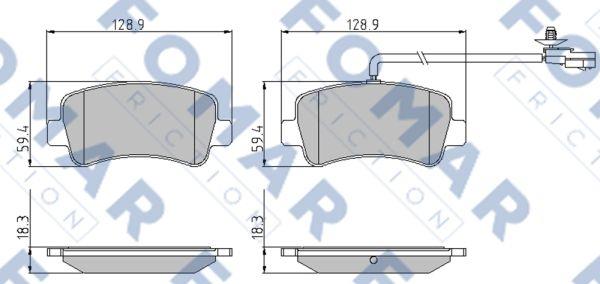 FOMAR Friction FO 935481 - Brake Pad Set, disc brake autospares.lv