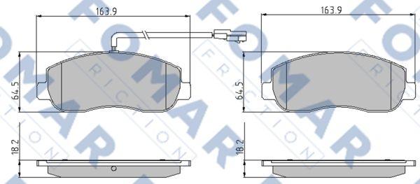 FOMAR Friction FO 935581 - Brake Pad Set, disc brake autospares.lv