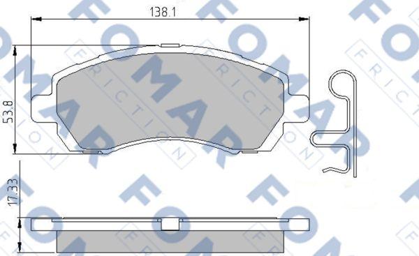 FOMAR Friction FO 936581 - Brake Pad Set, disc brake autospares.lv