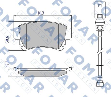 FOMAR Friction FO 936681 - Brake Pad Set, disc brake autospares.lv