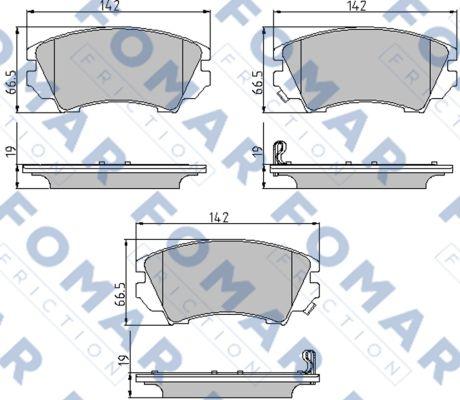 FOMAR Friction FO 936181 - Brake Pad Set, disc brake autospares.lv