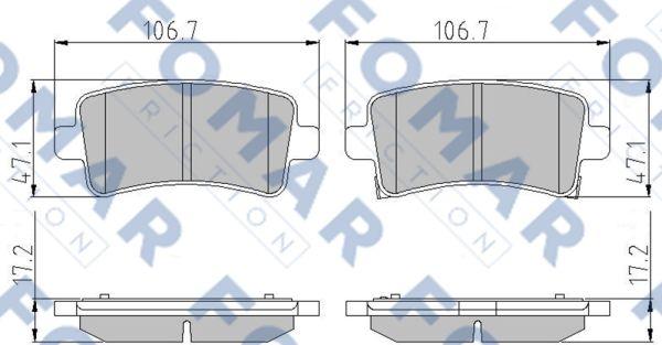 FOMAR Friction FO 936381 - Brake Pad Set, disc brake autospares.lv