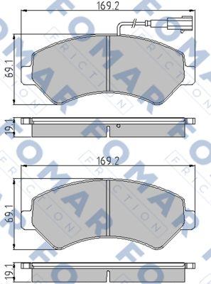 FOMAR Friction FO 930681 - Brake Pad Set, disc brake autospares.lv