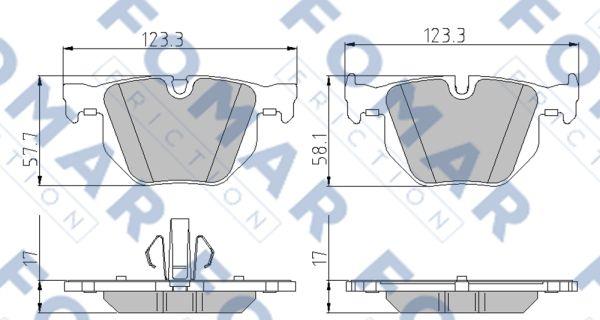 FOMAR Friction FO 930181 - Brake Pad Set, disc brake autospares.lv