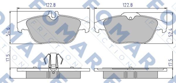 FOMAR Friction FO 931281 - Brake Pad Set, disc brake autospares.lv