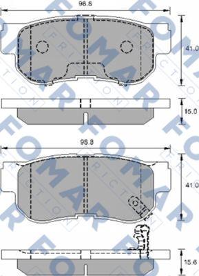 FOMAR Friction FO 931781 - Brake Pad Set, disc brake autospares.lv