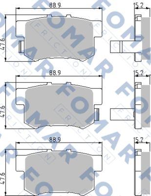 FOMAR Friction FO 933281 - Brake Pad Set, disc brake autospares.lv