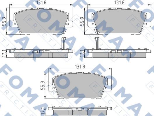 FOMAR Friction FO 932481 - Brake Pad Set, disc brake autospares.lv