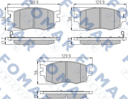 FOMAR Friction FO 932681 - Brake Pad Set, disc brake autospares.lv