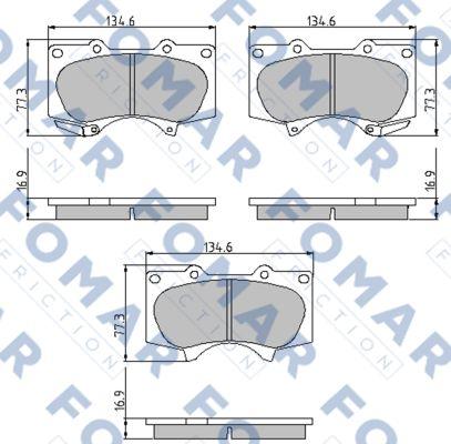 FOMAR Friction FO 932081 - Brake Pad Set, disc brake autospares.lv