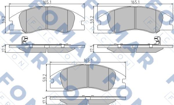 FOMAR Friction FO 932181 - Brake Pad Set, disc brake autospares.lv