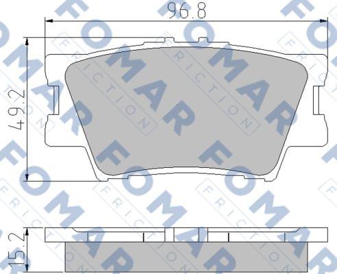 FOMAR Friction FO 932881 - Brake Pad Set, disc brake autospares.lv