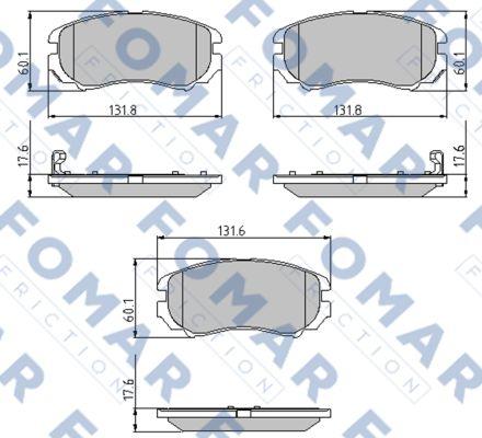 FOMAR Friction FO 932381 - Brake Pad Set, disc brake autospares.lv