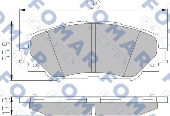 FOMAR Friction FO 932781 - Brake Pad Set, disc brake autospares.lv