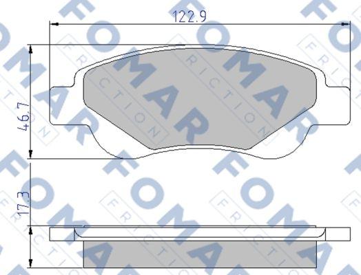 FOMAR Friction FO 929481 - Brake Pad Set, disc brake autospares.lv