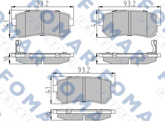 FOMAR Friction FO 924081 - Brake Pad Set, disc brake autospares.lv