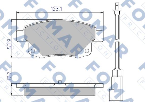 FOMAR Friction FO 925281 - Brake Pad Set, disc brake autospares.lv