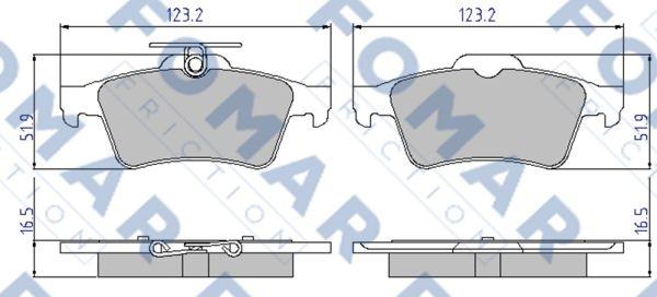 FOMAR Friction FO 926381 - Brake Pad Set, disc brake autospares.lv