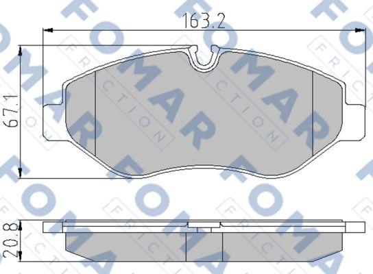 FOMAR Friction FO 921581 - Brake Pad Set, disc brake autospares.lv