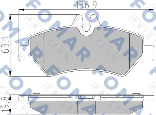 FOMAR Friction FO 921381 - Brake Pad Set, disc brake autospares.lv