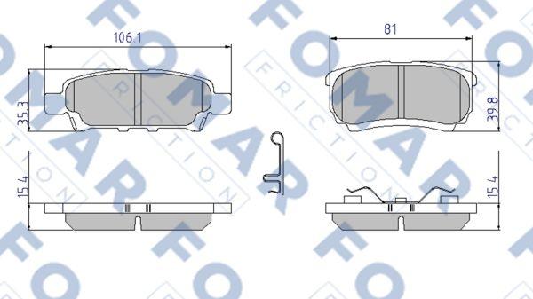 FOMAR Friction FO 921781 - Brake Pad Set, disc brake autospares.lv