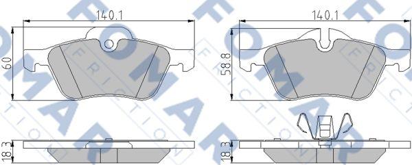 FOMAR Friction FO 928981 - Brake Pad Set, disc brake autospares.lv