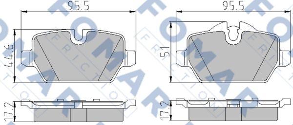 FOMAR Friction FO 928481 - Brake Pad Set, disc brake autospares.lv