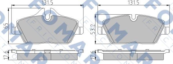 FOMAR Friction FO 928281 - Brake Pad Set, disc brake autospares.lv