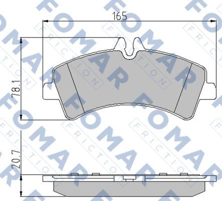 FOMAR Friction FO 923681 - Brake Pad Set, disc brake autospares.lv