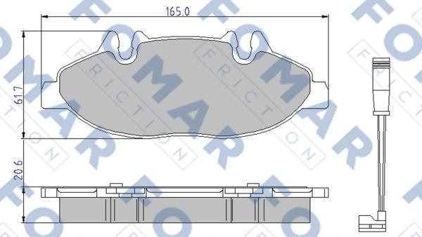 FOMAR Friction FO 923781 - Brake Pad Set, disc brake autospares.lv