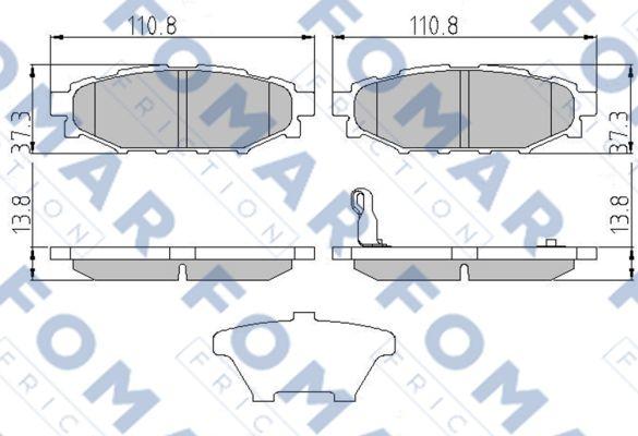 FOMAR Friction FO 974081 - Brake Pad Set, disc brake autospares.lv