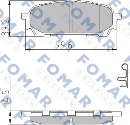 FOMAR Friction FO 972781 - Brake Pad Set, disc brake autospares.lv