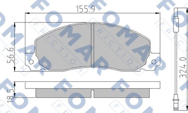 FOMAR Friction FO 499681 - Brake Pad Set, disc brake autospares.lv