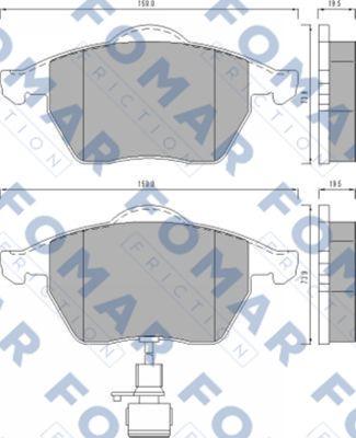 FOMAR Friction FO 495781 - Brake Pad Set, disc brake autospares.lv