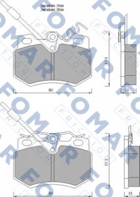 FOMAR Friction FO 491981 - Brake Pad Set, disc brake autospares.lv