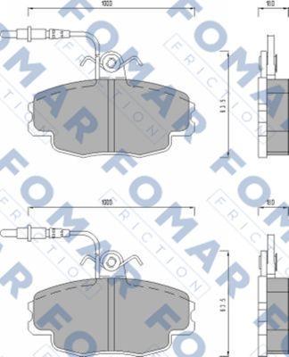 FOMAR Friction FO 498681 - Brake Pad Set, disc brake autospares.lv