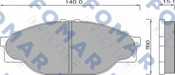 FOMAR Friction FO 493981 - Brake Pad Set, disc brake autospares.lv