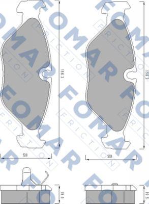 FOMAR Friction FO 449281 - Brake Pad Set, disc brake autospares.lv