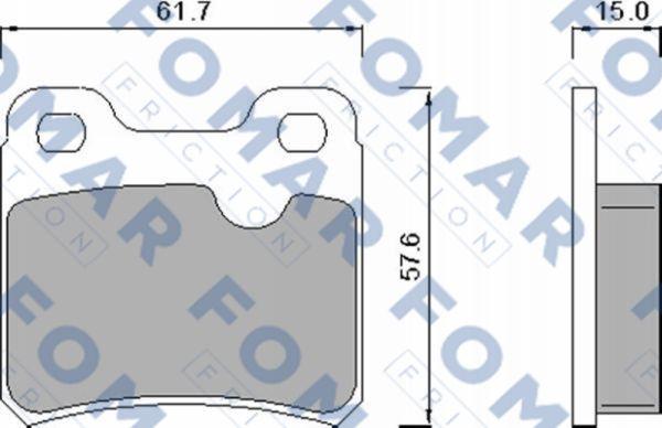 FOMAR Friction FO 445981 - Brake Pad Set, disc brake autospares.lv