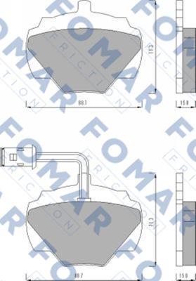 FOMAR Friction FO 446081 - Brake Pad Set, disc brake autospares.lv