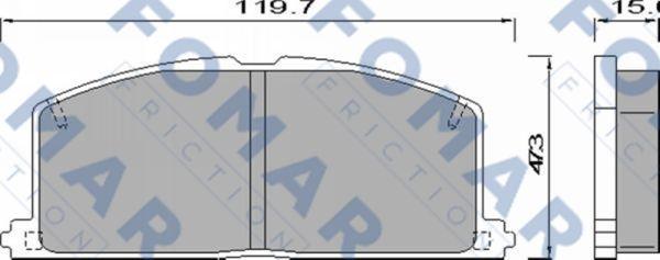 FOMAR Friction FO 440481 - Brake Pad Set, disc brake autospares.lv