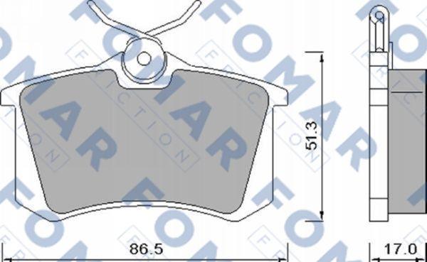 FOMAR Friction FO 448181 - Brake Pad Set, disc brake autospares.lv